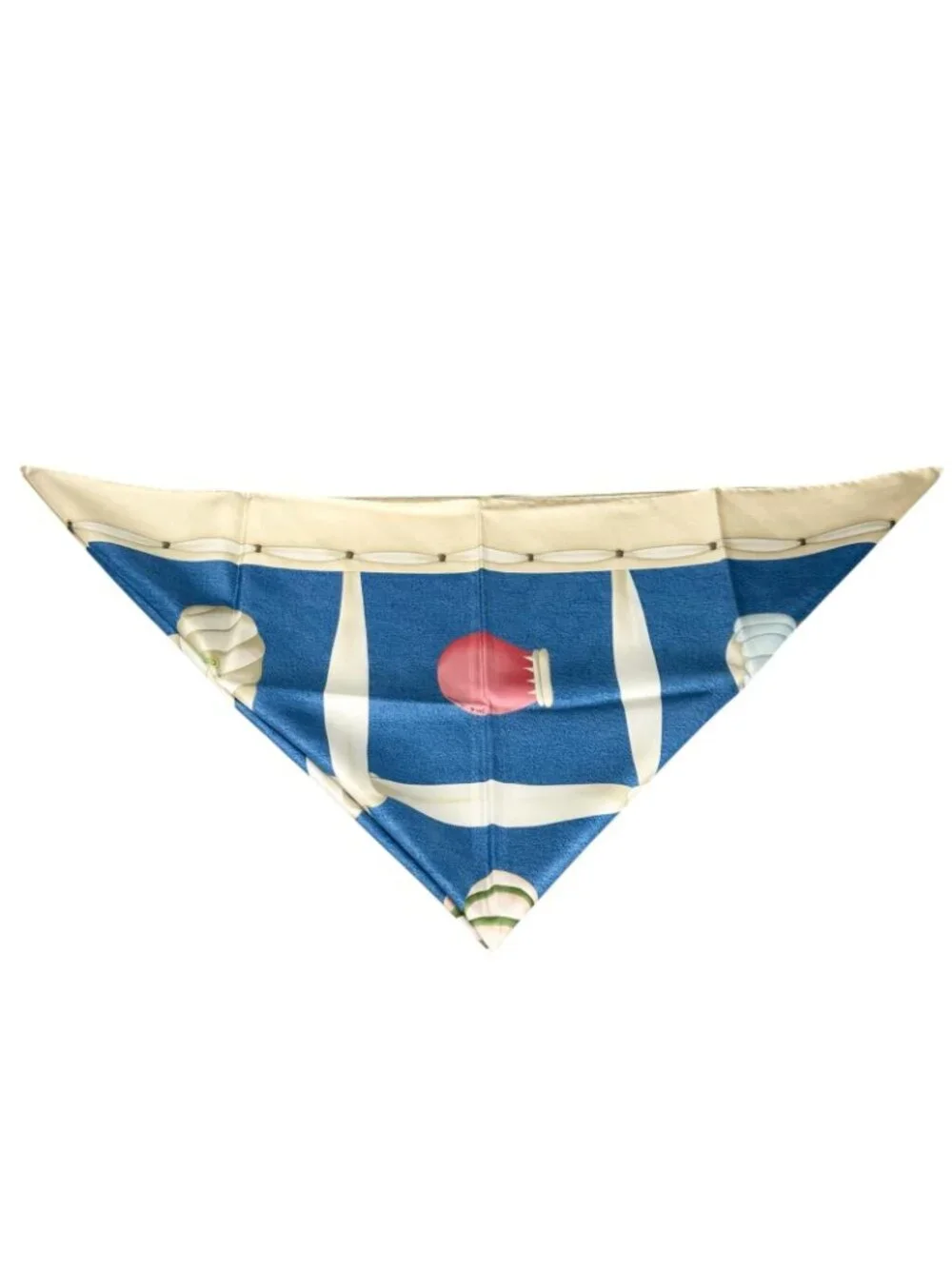 Bvlgari Silk Blue Beige Scarf